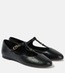 Кожаные балетки Марси Chloé, черный - фото