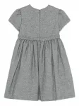 Платье из ткани «елочка» с бантом Il Gufo, серый - фото 2