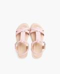 Открытые босоножки из мягкой кожи для девочки Pisamonas, розовый - фото 4