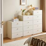 Quanu Комод для спальни в современном минималистичном стиле, кремовый, 3 ящика - фото 4