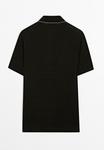 Поло Massimo Dutti POLO NECK SHORT SLEEVE, Black - фото 6