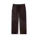 Брюки Entire Studios Leather Straight Leg Pant, Darkbrown - фото