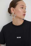 Хлопковая футболка MSGM, черный - фото 4