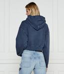 Толстовка женская Tommy Jeans хлопковая короткая, синий - фото 3