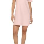 Мини-платье с вышивкой и воротником-стойкой Burberry, розовый розовый - фото 6