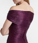 Креповое платье-бюстье с открытыми плечами Marmar Halim, Plum - фото 6