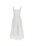 Платье с корсетной панелью Wells Staud, белый - фото