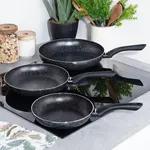 Набор гранитных кастрюль BLACK LINE, 3 предмета, 20/24/28 см VTE - фото 2