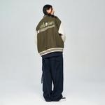 Бейсбольная куртка унисекс Starter, хаки/зеленый - фото 6