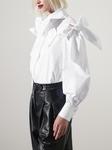 Karl Lagerfeld поплиновая рубашка KL Studio с бантом, белый - фото 4