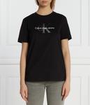 Футболка женская Calvin Klein Jeans Regular Fit с логотипом, черный - фото