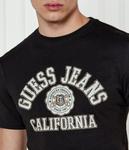 Футболка мужская Guess Jeans облегающего кроя с принтом, черный - фото 4