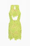 Мини-платье Cassie 3D Crochet в цвете Lime Green adelyn rae - фото 4