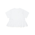 MM6 Maison Margiela Kids футболка с логотипом и оборками, белый - фото 2