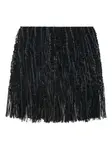 Трикотажная юбка мини Element с бахромой Roberta Einer, черный - фото