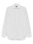 Полосатая рубашка Barba, белый - фото