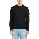 Свитер wool crewneck sweater 'black' Stone Island, черный - фото 3