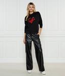 Толстовка женская Karl Lagerfeld свободного кроя с принтом сердца, черный - фото 2