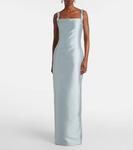 Атласное платье Marmar Halim, Sky Blue - фото 7