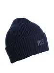 Шапка бини в рубчик с логотипом Parajumpers, синий - фото 3