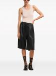 Кожаные шорты AMI Paris, черный - фото 3