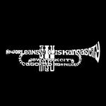 Труба — мужская футболка с рисунком Word Art LA Pop Art, черный - фото 2