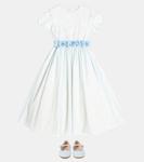 Платье из тюля с цветочной аппликацией Il Gufo, Glass - фото 2