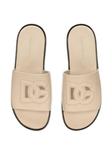 Dolce & Gabbana шлепанцы с логотипом DG, нейтральный цвет - фото 4