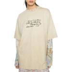 Футболка с принтом Acne Studios, бежевый - фото 4