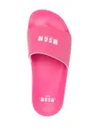 Шлепанцы с тисненым логотипом MSGM, розовый - фото 4