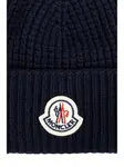 Шапка бини с логотипом Moncler, синий - фото 4