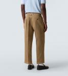 Прямые брюки из хлопкового твила Thom Browne, кэмел - фото 4