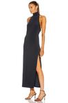 Платье Norma Kamali Norma Kamali Halter Turtleneck Side Slit, цвет Pewter - фото 3