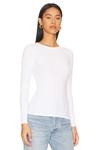 Топ Enza Costa Textured Knit Crew, белый - фото 2