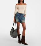 Oskan Soft Medium сумка через плечо из мягкой замши Isabel Marant, Asphalt - фото 5