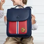 Сумка студенческая полиэстер унисекс красная NOHOO, горизонтальная-Йорк синяя - фото 7