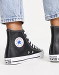 Черные кожаные кроссовки Converse Chuck Taylor Hi - фото 2