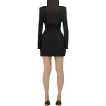 Платье с длинными рукавами и лацканами Alexander McQueen, черный - фото 5