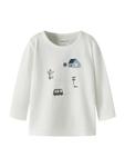 NAME IT Лонгслив 'NBMBENT' в белом цвете - фото
