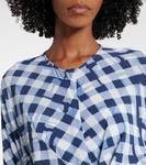 Проверенное плиссированное миди-платье Proenza Schouler, Dark Navy Multi - фото 4