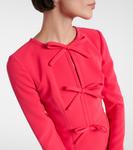 Платье миди из крепа с бантом Carolina Herrera, Azalea - фото 4