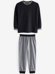Пижама Next, цвет Grey/Black - фото 3