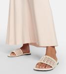 Плетеные кожаные тапочки Proenza Schouler, кремовый - фото 4