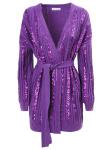 Вязаный кардиган Influencer, фиолетовый - фото