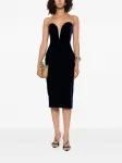 Бархатное платье без бретелей TOM FORD, синий - фото 2