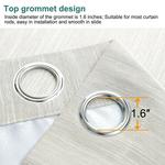 2 панели кухонных льняных плотных штор 29x24 дюйма PiccoCasa, цвет Light Gray - фото 3