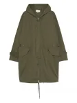 Пальто Bradley с капюшоном и кулиской Officine Generale, зеленый - фото