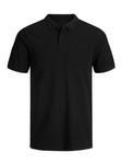 Поло Jack & Jones однотонное, черный - фото
