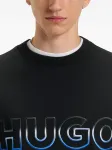 Свитшот с вышитым логотипом Hugo, черный - фото 4