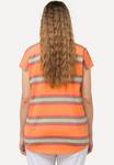 Футболка с принтом MIXED STRIPE SLEEVE Ulla Popken, абрикос - фото 4